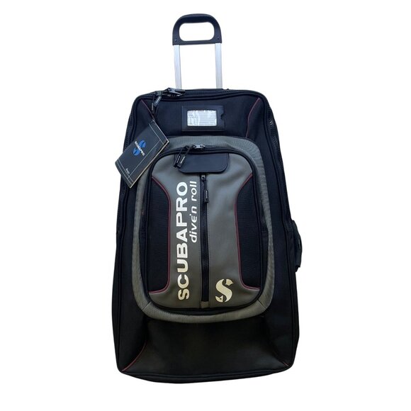 Scubapro Unisex Black/Grey Telescopic Handle DiveN Roll Travel Bag Size Large - Picture 1 of 14